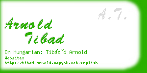 arnold tibad business card